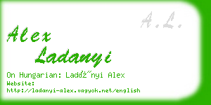 alex ladanyi business card